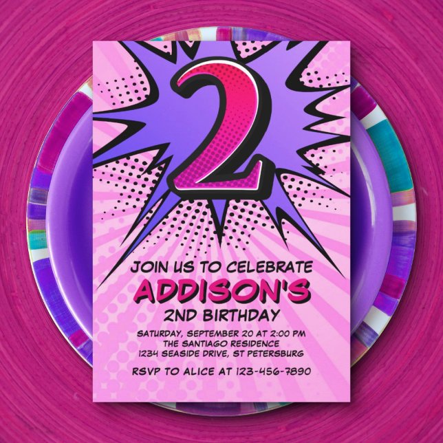 Invitation pour le 2e anniversaire de Superhero Gi (Créateur téléchargé)