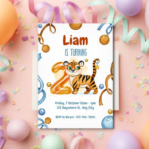 Invitation pour le 2e anniversaire de Tigre Sauvag