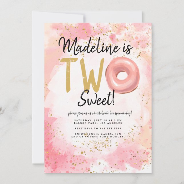 Invitation pour le 2ème anniversaire de Donut (Devant)