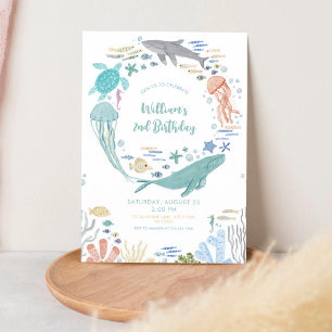 Invitation pour le 2ème anniversaire sous la mer