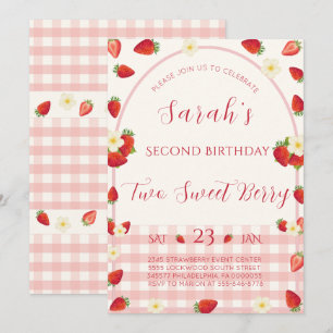 Invitation pour le 2ème anniversaire Two Sweet Ber