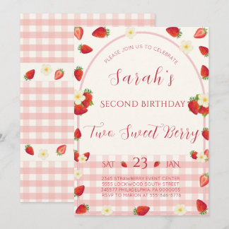Invitation pour le 2ème anniversaire Two Sweet Ber