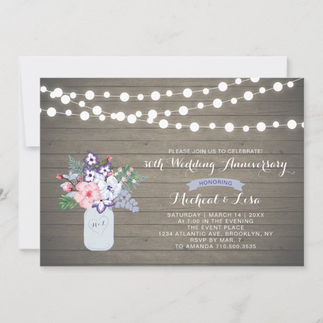 Invitation pour le 30e anniversaire du Mariage Rus (Devant)