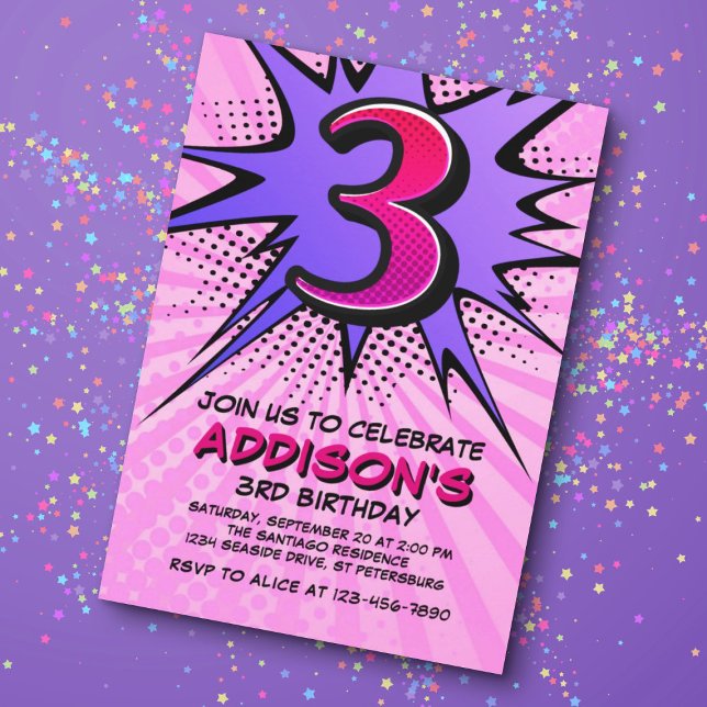 Invitation pour le 3e anniversaire de Superhero Gi (Créateur téléchargé)