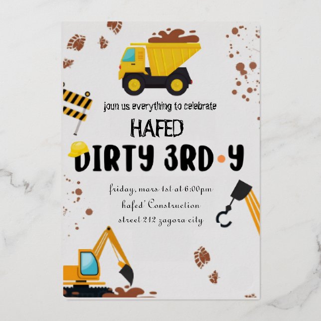 Invitation pour le 3e anniversaire Dirty (Recto)