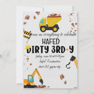Invitation pour le 3e anniversaire sale