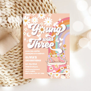 Invitation pour le 3ème anniversaire Groovy Hippie