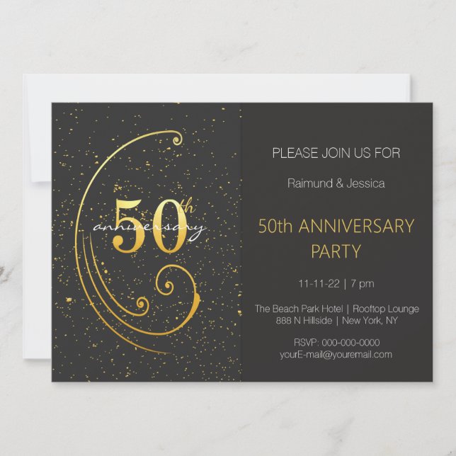 Invitation pour le 50e anniversaire (Devant)
