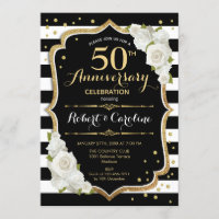 Invitation pour le 50e Anniversaire - Noir Or