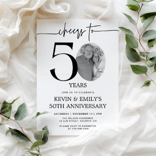 Invitation pour le 50e anniversaire Simple Photo