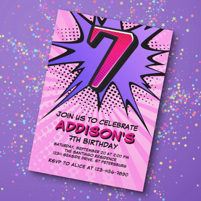 Invitation pour le 7e anniversaire de Superhero Gi (Créateur téléchargé)