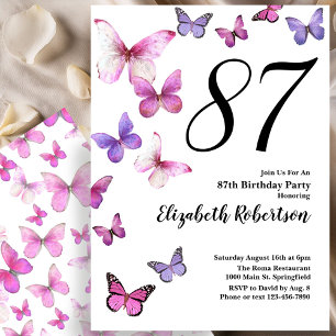 Invitation pour le 87e anniversaire de Butterfly e