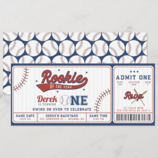 Invitation pour le billet de la première année de