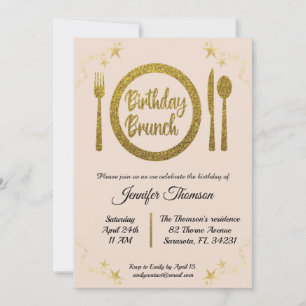 Invitation pour le brunch d'anniversaire