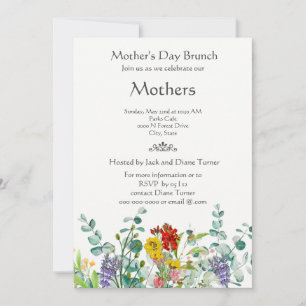 Invitation pour le brunch de la fête des mères ave