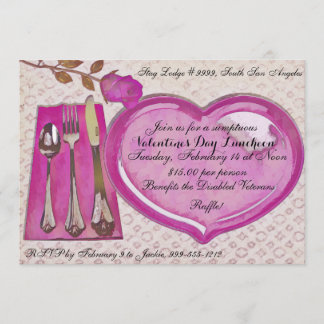 Invitation pour le déjeuner de la Saint-Valentin