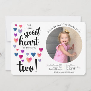 Invitation pour le deuxième anniversaire de Little