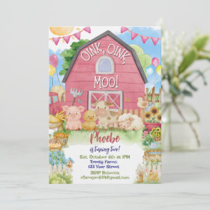 Invitation pour le deuxième anniversaire de Pink F