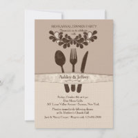 Invitation pour le dîner de M. et Mme Utensils