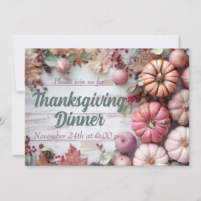 Invitation pour le dîner de Thanksgiving à la citr (Devant)