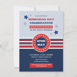 Invitation pour le jour du souvenir