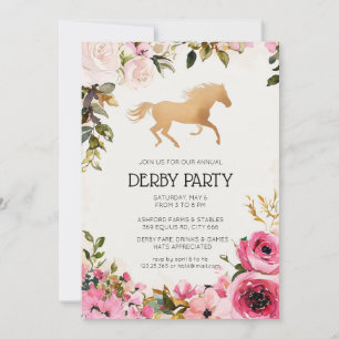 Invitation pour le Kentucky Derby Fleurs à l'aquar