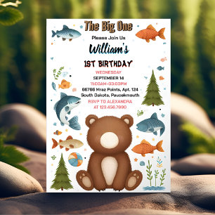 Invitation Pour le plaisir Brown Poisson Garçon mignonne Bear
