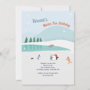 Invitation pour le plaisir d'hiver