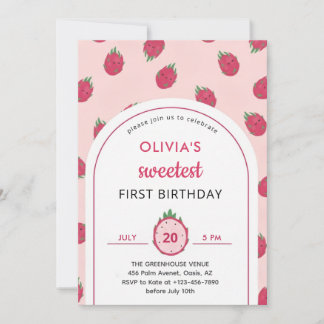 Invitation pour le premier anniversaire au doux fr