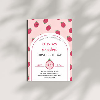 Invitation pour le premier anniversaire au Fruit d