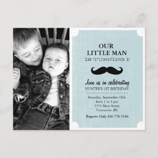 Invitation pour le premier anniversaire avec photo