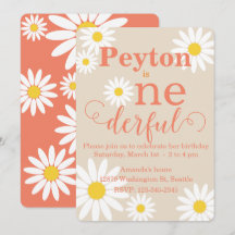Invitation pour le premier anniversaire de bébé av