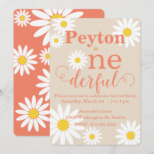Invitation pour le premier anniversaire de bébé av