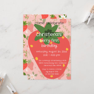 Invitation pour le premier anniversaire de Berry