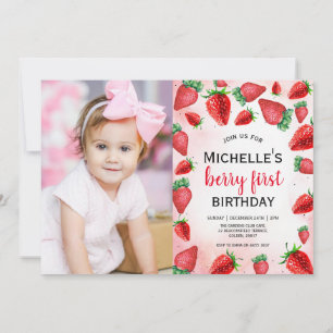 Invitation pour le premier anniversaire de Berry, 