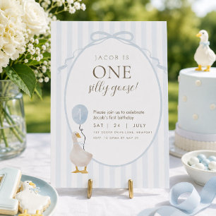 Invitation pour le premier anniversaire de Blue On