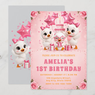 Invitation pour le premier anniversaire de Caneton