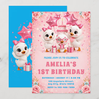 Invitation pour le premier anniversaire de Caneton