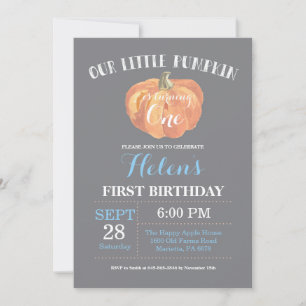 Invitation pour le premier anniversaire de citroui