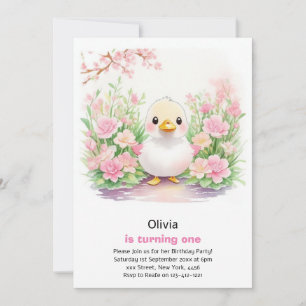 Invitation pour le premier anniversaire de Fille a