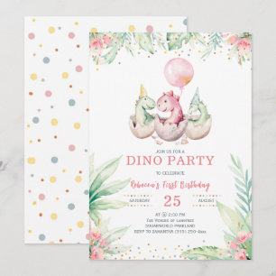 Invitation pour le premier anniversaire de fille d