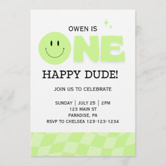 INVITATION POUR LE PREMIER ANNIVERSAIRE DE GARÇON