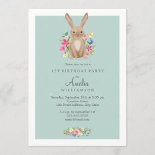 Invitation pour le premier anniversaire de joli la