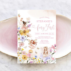 Invitation pour le premier anniversaire de la fée 