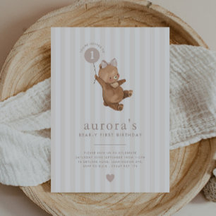 Invitation pour le premier anniversaire de la fill