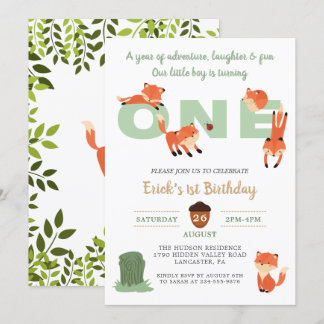 Invitation pour le premier anniversaire de la Forê