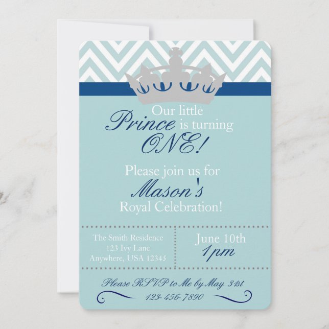 Invitation pour le premier anniversaire de Little  (Devant)