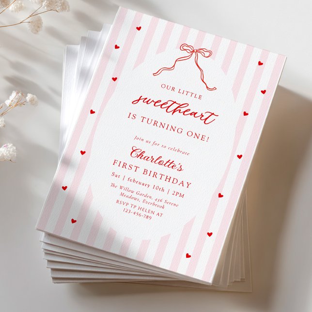 Invitation pour le premier anniversaire de Little  (Créateur téléchargé)
