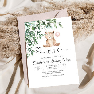 Invitation pour le premier anniversaire de l'ours