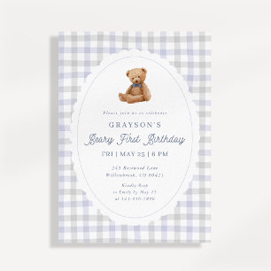 Invitation pour le premier anniversaire de nounour